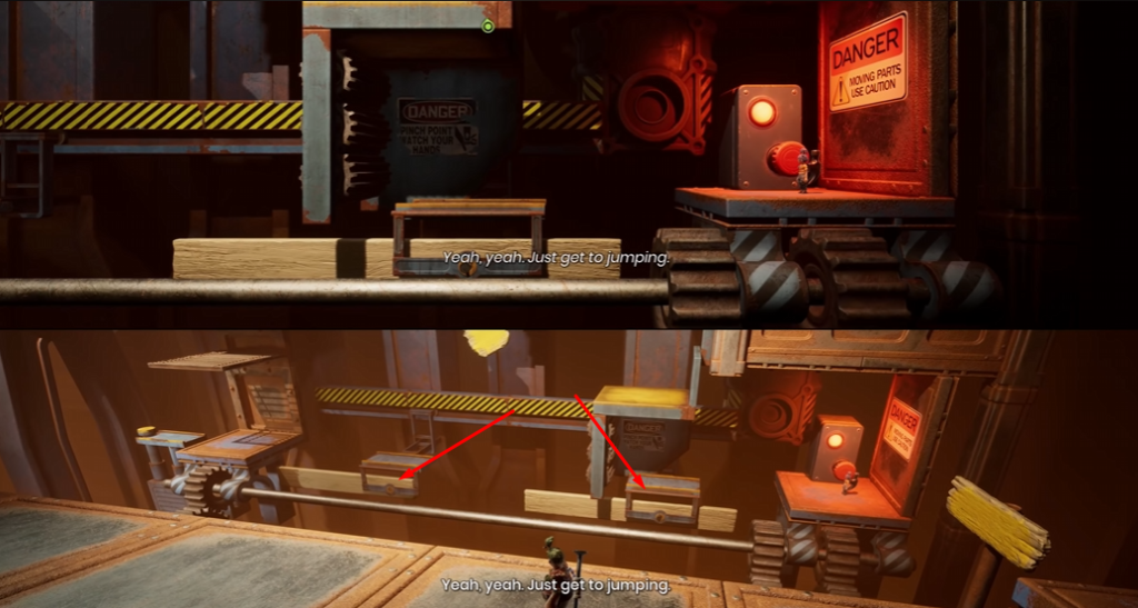 Мэй из It Takes Two прыгает на заводе