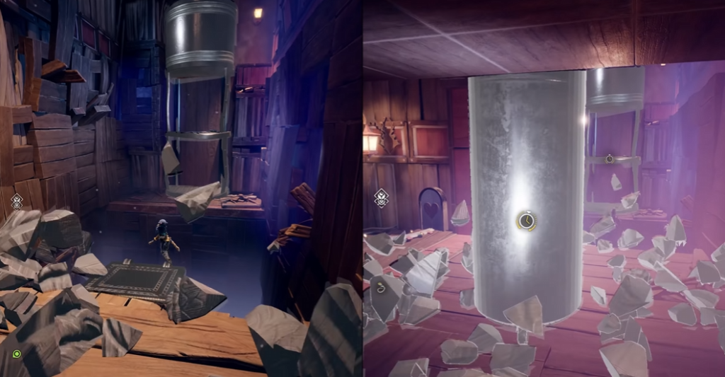 Мэй из It Takes Two прыгает в сарае