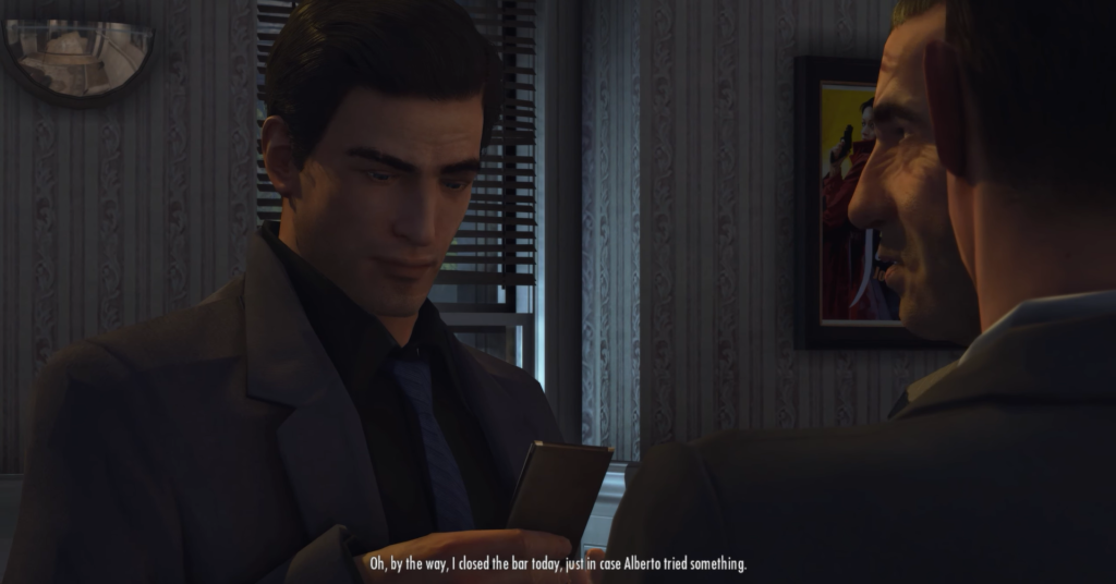 Томми Анджело читает записку в комнате Mafia II