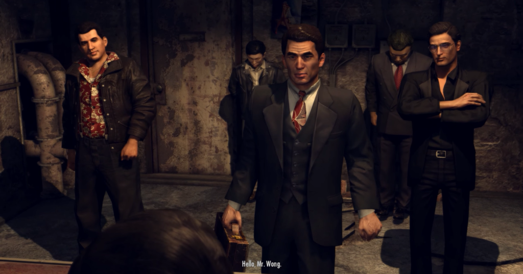 Вито Скалетта из Mafia II стоит в подвале