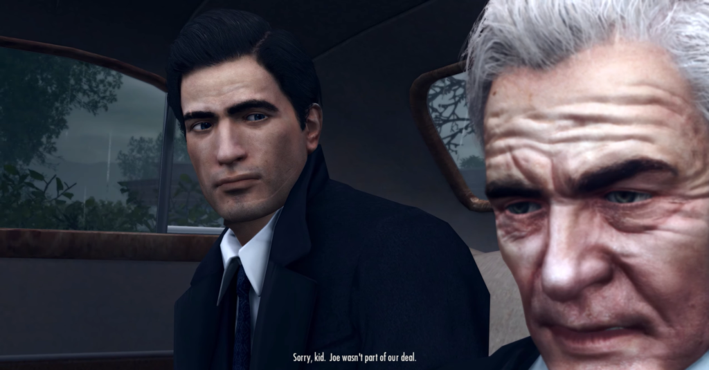 Вито Скалетта и Лео Галанте в машине Mafia II