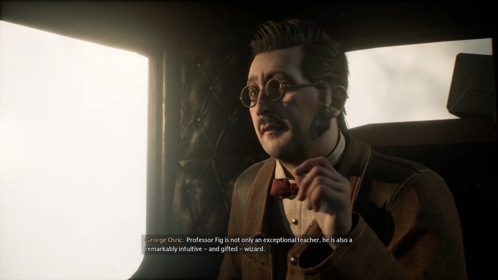 Джордж Осрик из Hogwarts Legacy говорит в карете