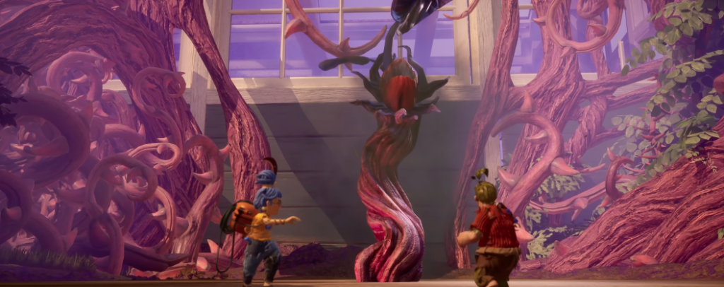 Мэй и Коди из It Takes Two бегут в саду