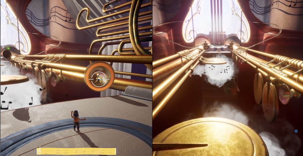 Мэй из It Takes Two прыгает по трубам в комнате