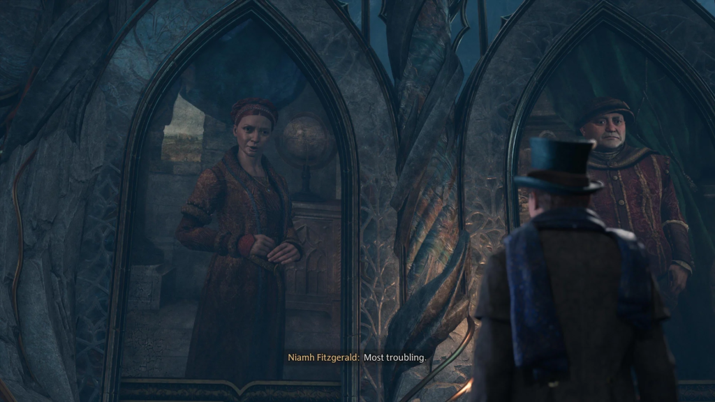 Ниам Фицджеральд говорит в портрете, Hogwarts Legacy