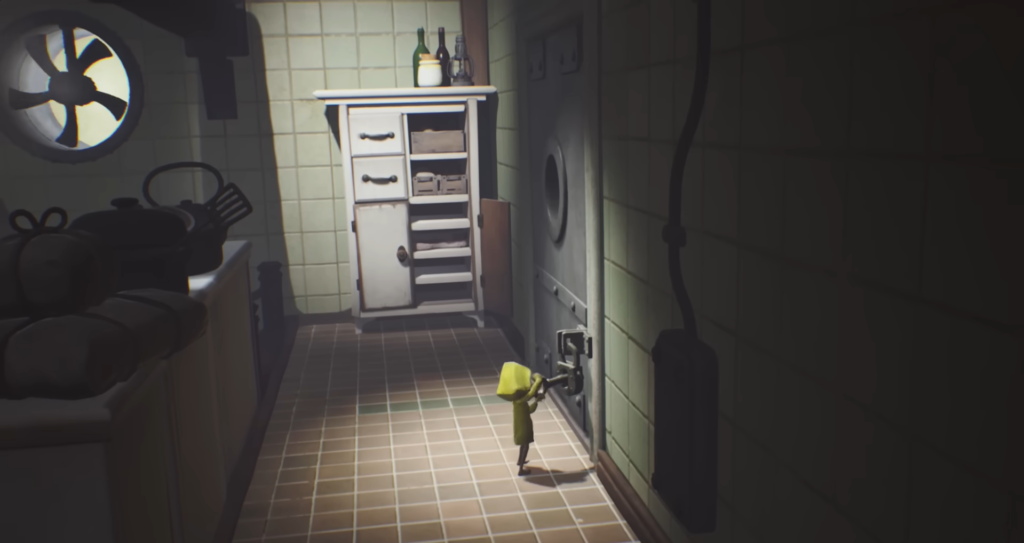 Шестая из Little Nightmares открывает дверь на кухне
