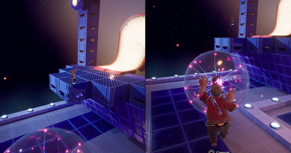 Коди и Мэй прыгают по платформам в космосе