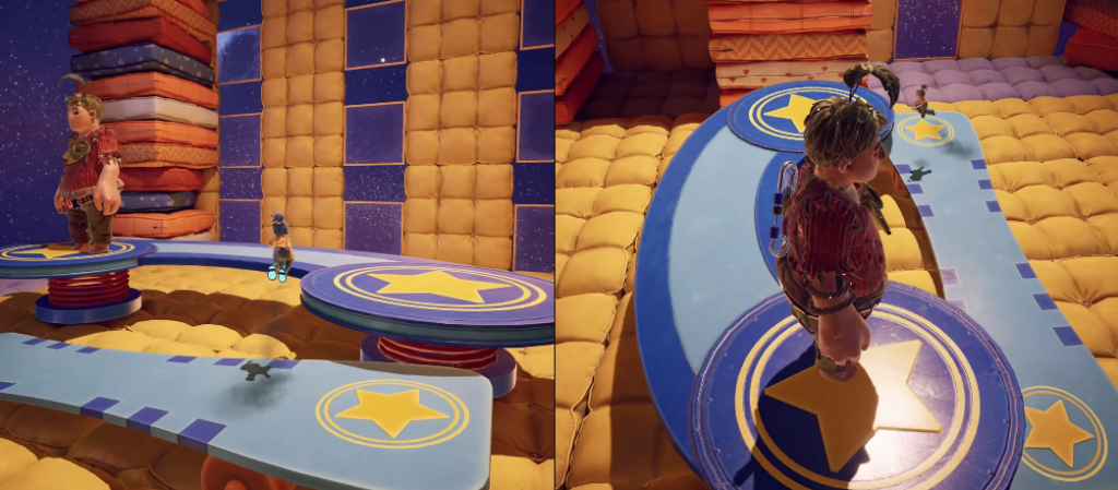 Мэй и Коди из It Takes Two стоят на платформах