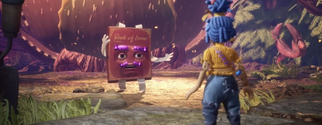 Книга любви из It Takes Two стоит в лесу