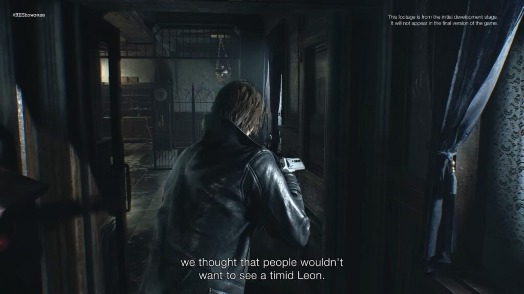 Леон Кеннеди из Resident Evil целится в коридоре