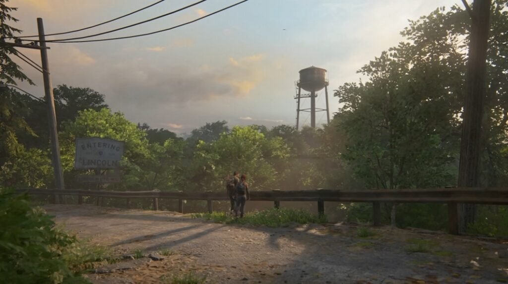 Элли и Джоэл идут по дороге, The Last of Us